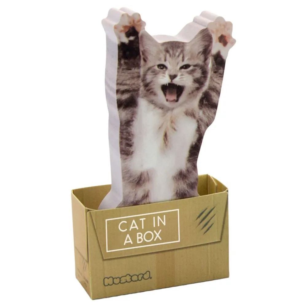 Hot Ohlsson & Lohaven AB Mustard Cat In A Box Sticky Notes