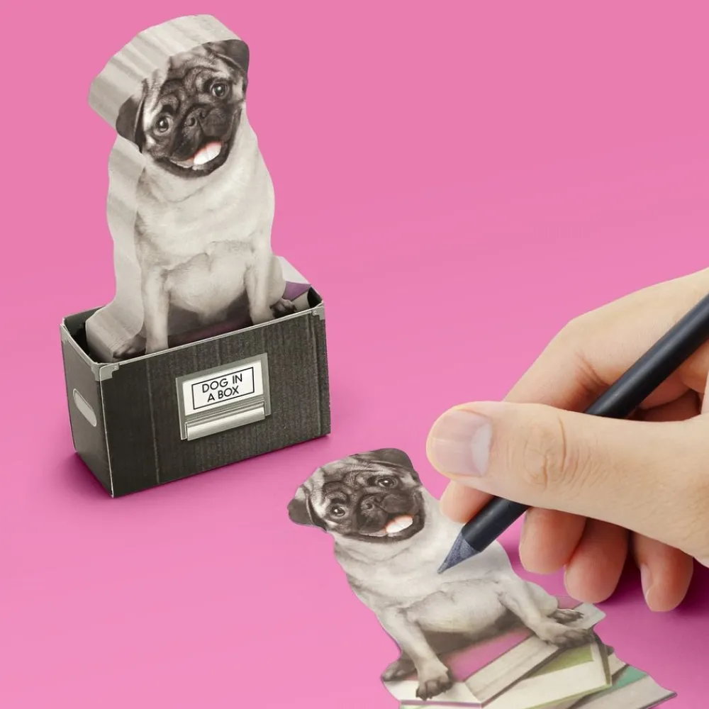 Ohlsson & Lohaven AB Mustard Dog In A Box Sticky Notes - Spil & Leg|Hjem & Husholdning