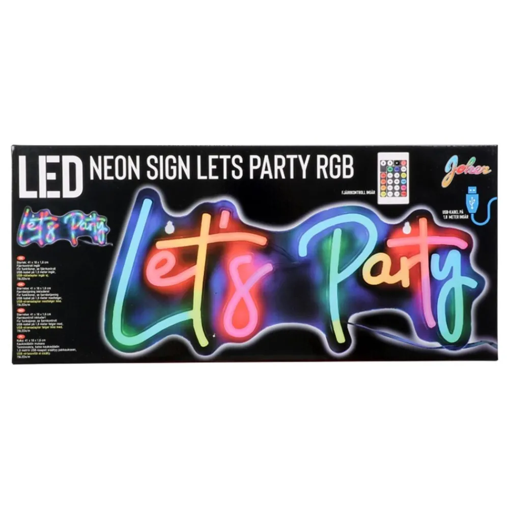 Outlet Hisab/Joker Company AB Neonskilt Let's Party