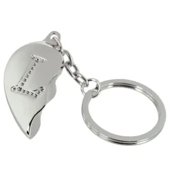 Out of the blue KG Nøglering Halvt Hjerte med Bogstav - Accessories
