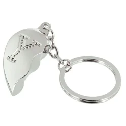 Out of the blue KG Nøglering Halvt Hjerte med Bogstav - Accessories