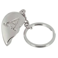 Out of the blue KG Nøglering Halvt Hjerte med Bogstav - Accessories
