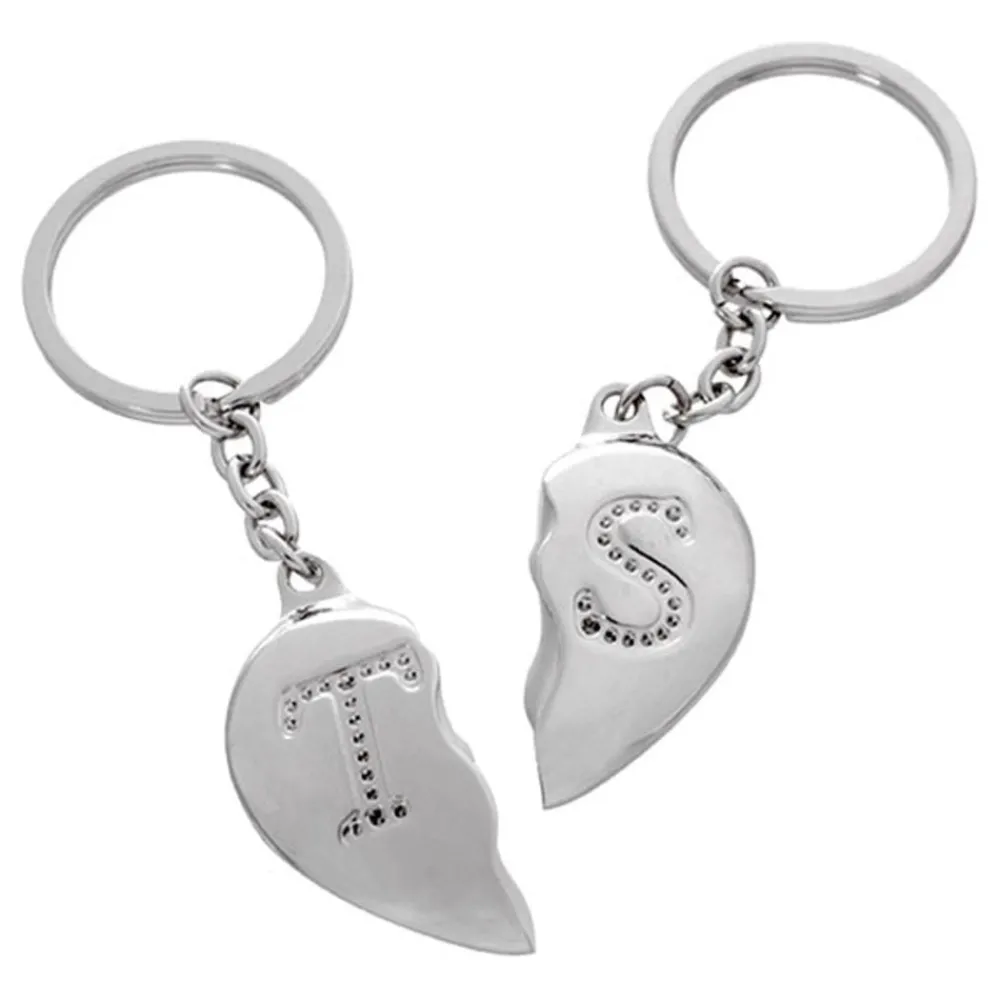 Out of the blue KG Nøglering Halvt Hjerte med Bogstav - Accessories