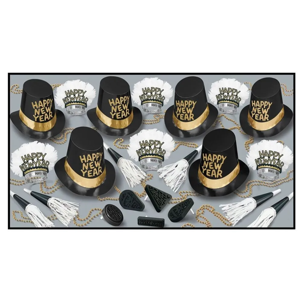 Three Sixty Degrees Ltd Nytårssæt Happy New Year Guld - Tilbehør|Festtilbehør