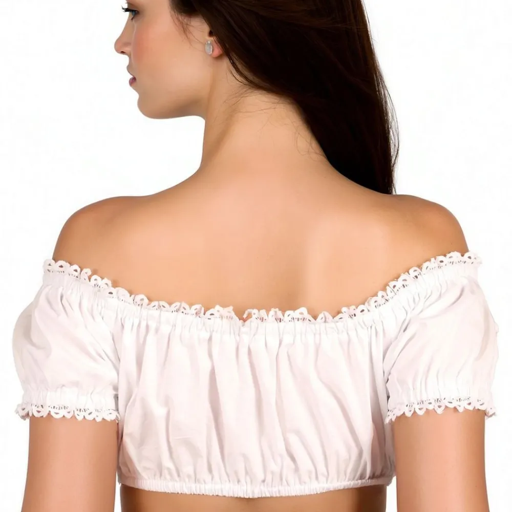 Online Thetru B.V. Oktoberfest Dirndl Bluse Hvid