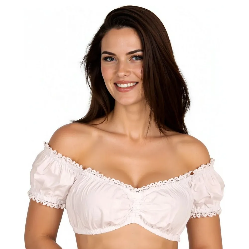 Online Thetru B.V. Oktoberfest Dirndl Bluse Hvid