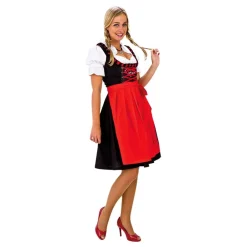 Hisab/Joker Company AB Oktoberfest Dirndl Sort/Rødt Kostume