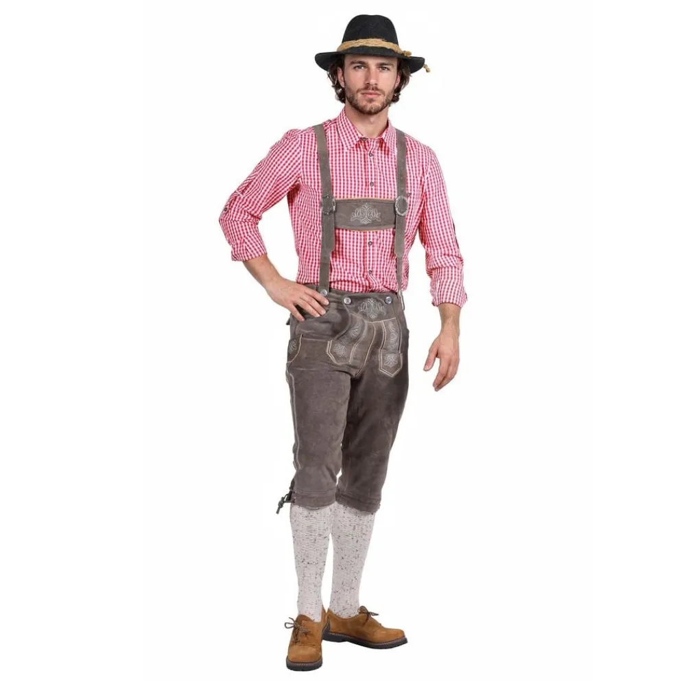 Outlet Thetru B.V. Oktoberfest Lederhosen Deluxe Grå