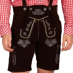 Thetru B.V. Oktoberfest Lederhosen Short Deluxe Mørkebrun