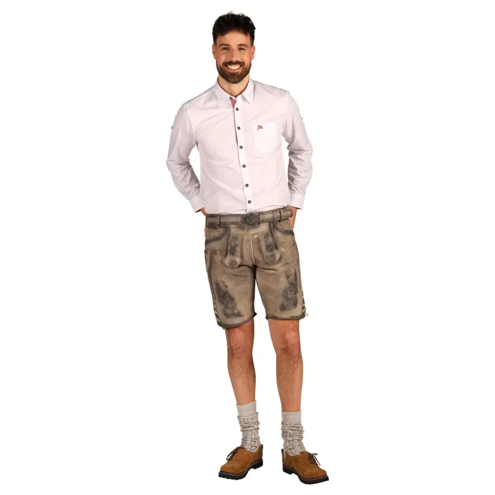 Outlet Thetru B.V. Oktoberfest Lederhosen Shorts Super Deluxe Vintage Beige