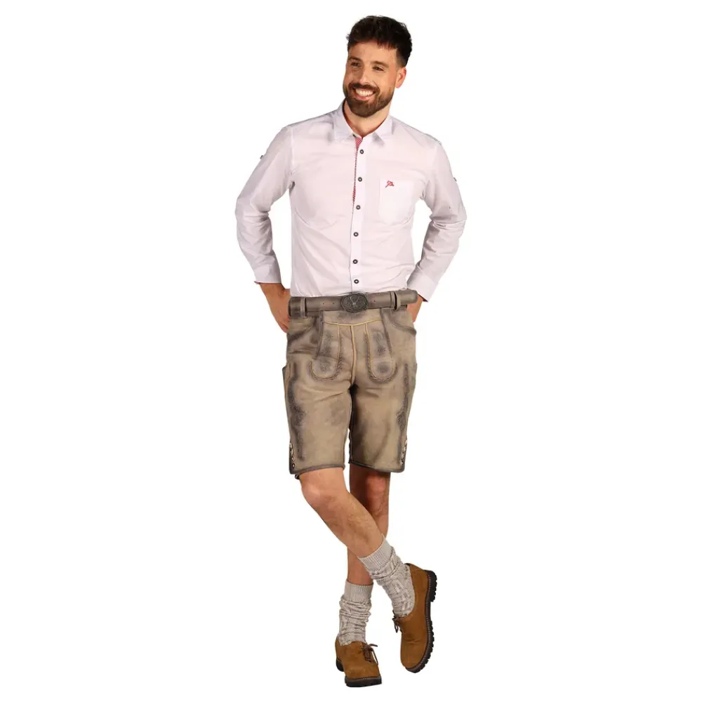 Thetru B.V. Oktoberfest Lederhosen Shorts Super Deluxe Beige Vintage - Tilbehør
