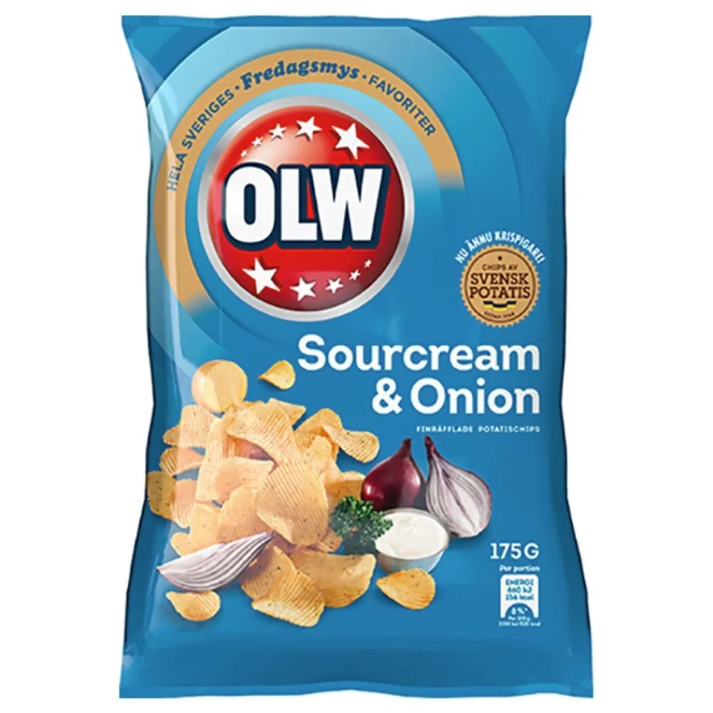 ERT Godis AB OLW Sourcream & Onion Chips - Snacks