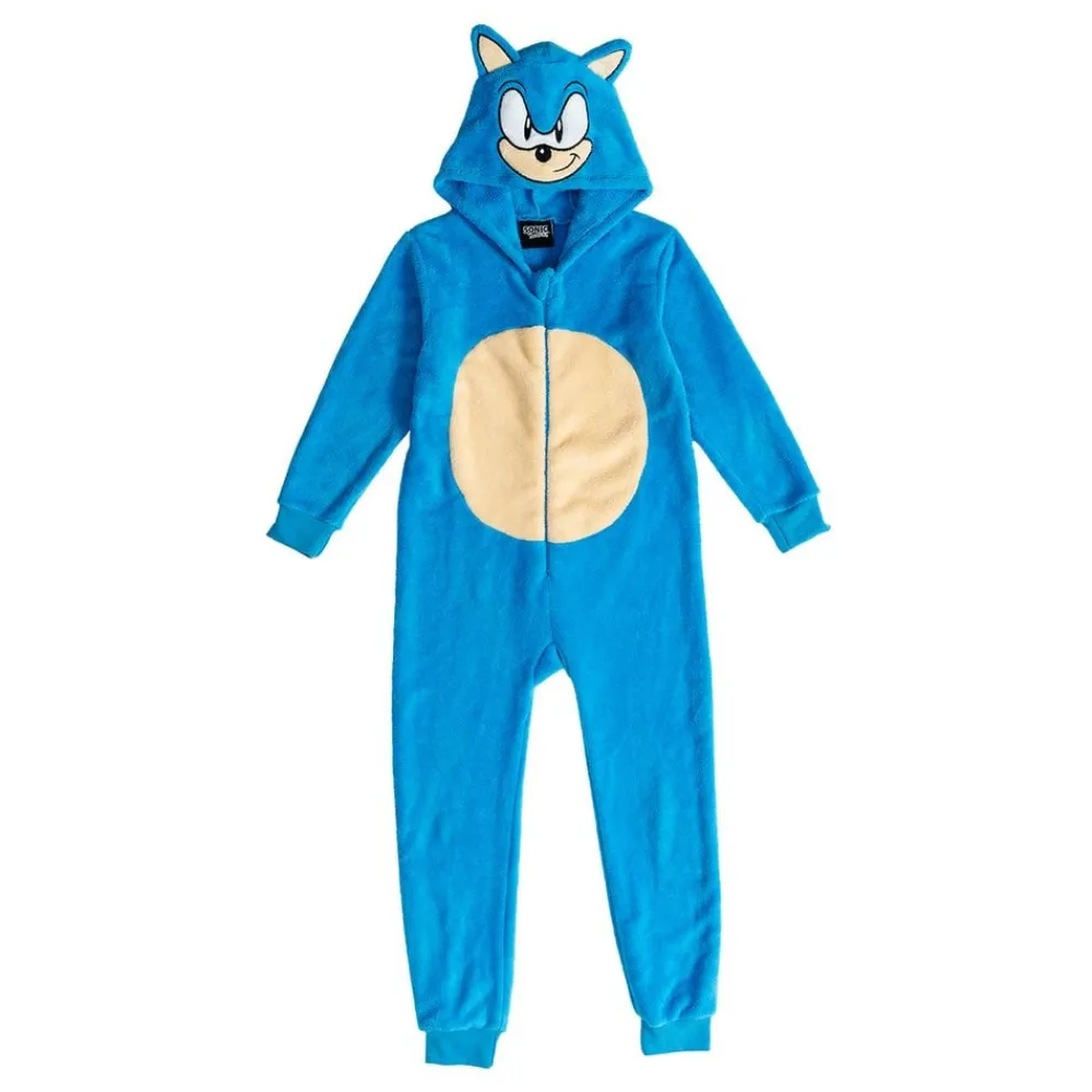 Reithmüller Europe GmbH Onesie Sonic the Hedgehog Børnekostume - Tøj|Udklædningskostumer