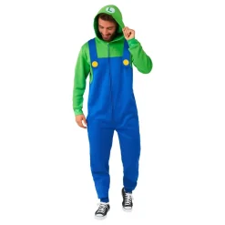 Oppo Merchandise Group B.V. OppoSuits Luigi Onesie - Tøj|Udklædningskostumer