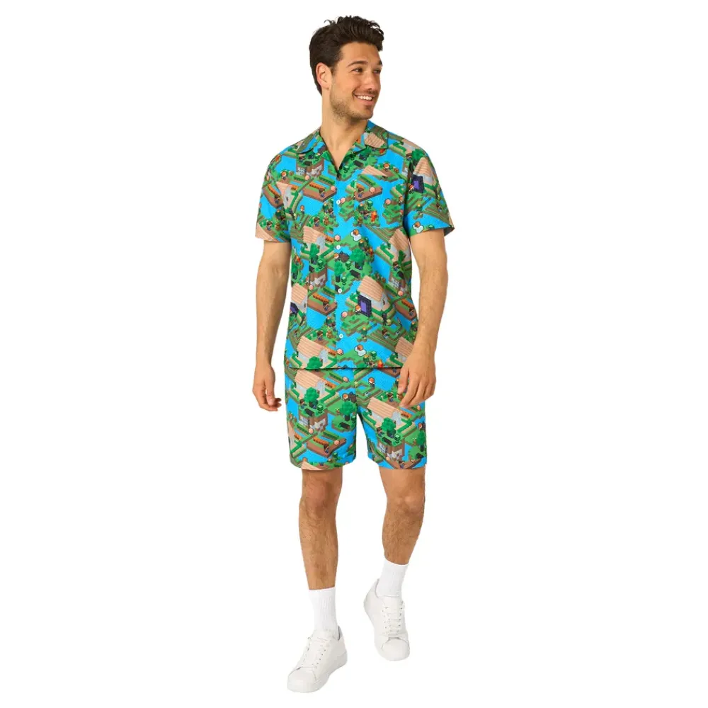 Oppo Merchandise Group B.V. OppoSuits Minecraft Overworld Shorts Jakkesæt - Tøj|Udklædningskostumer