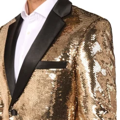 Oppo Merchandise Group B.V. OppoSuits Paljettblazer Brilliant Guld - Tøj|Tilbehør