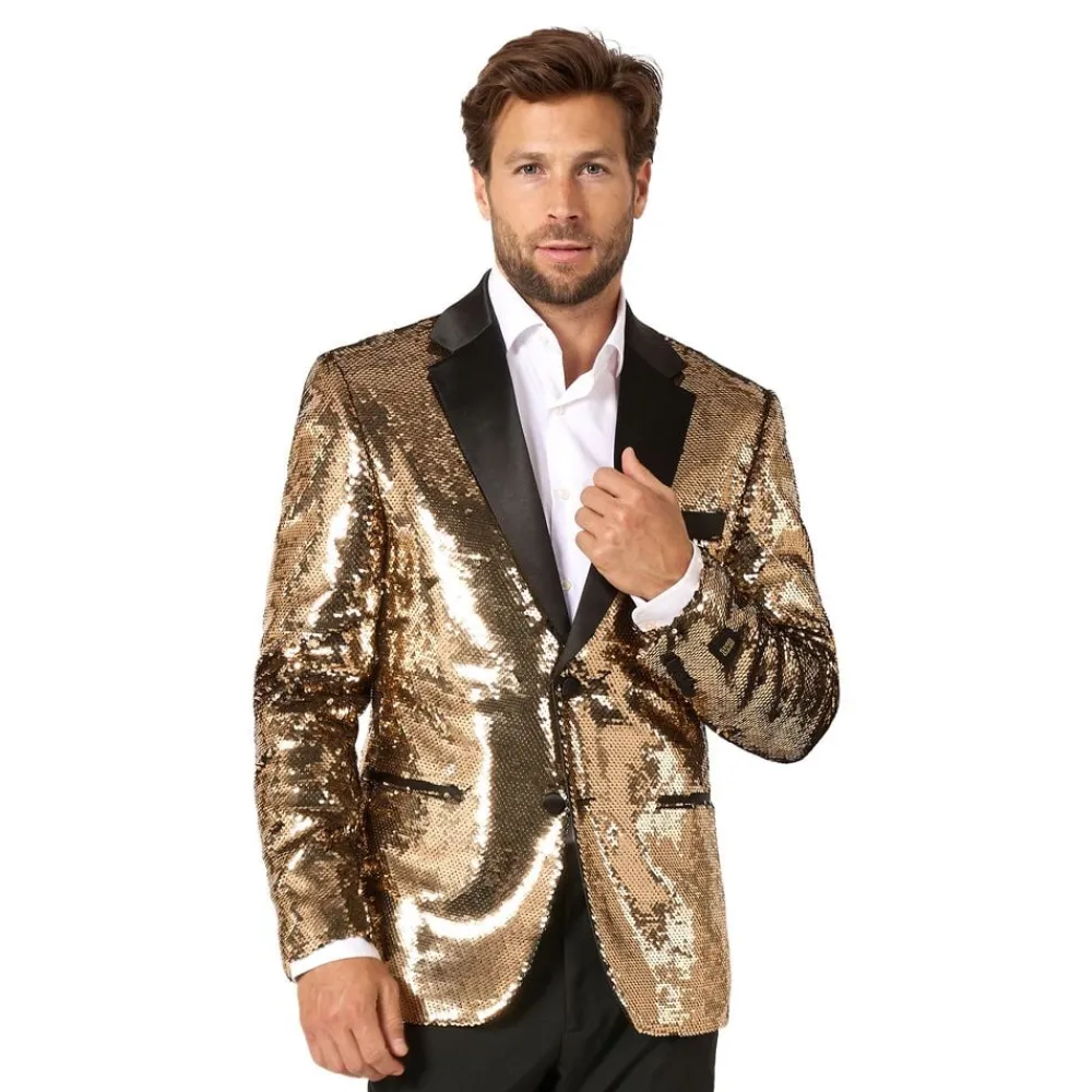 Oppo Merchandise Group B.V. OppoSuits Paljettblazer Brilliant Guld - Tøj|Tilbehør