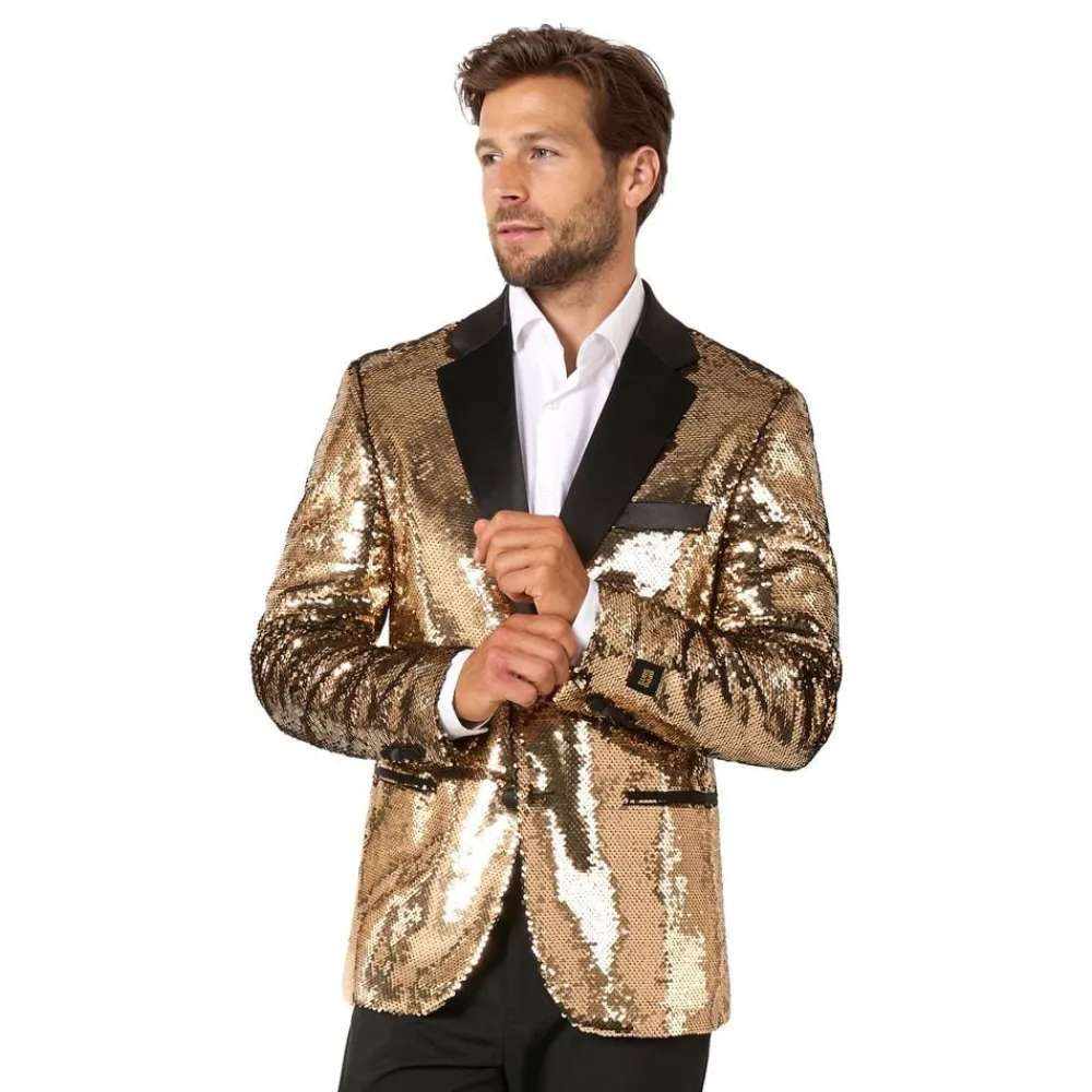 Oppo Merchandise Group B.V. OppoSuits Paljettblazer Brilliant Guld - Tøj|Tilbehør
