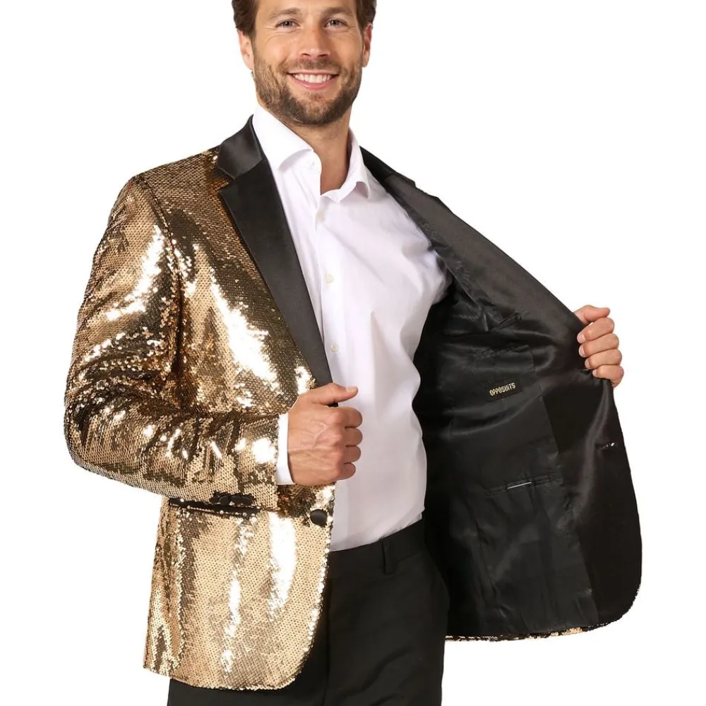 Oppo Merchandise Group B.V. OppoSuits Paljettblazer Brilliant Guld - Tøj|Tilbehør