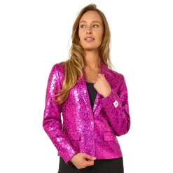 Oppo Merchandise Group B.V. OppoSuits Peppy Pink Dame Blazer - Tøj|Tilbehør