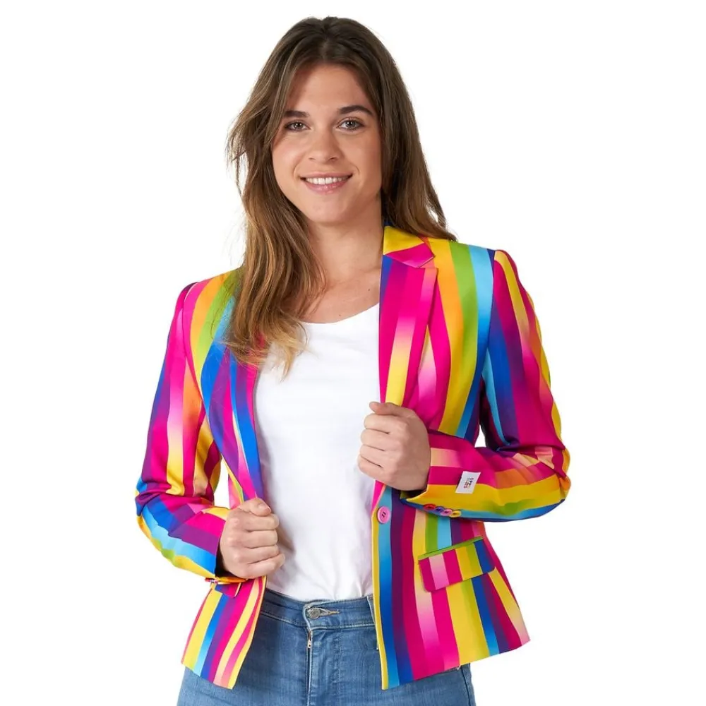 Hot Oppo Merchandise Group B.V. OppoSuits Rainbow Glaze Dame Blazer