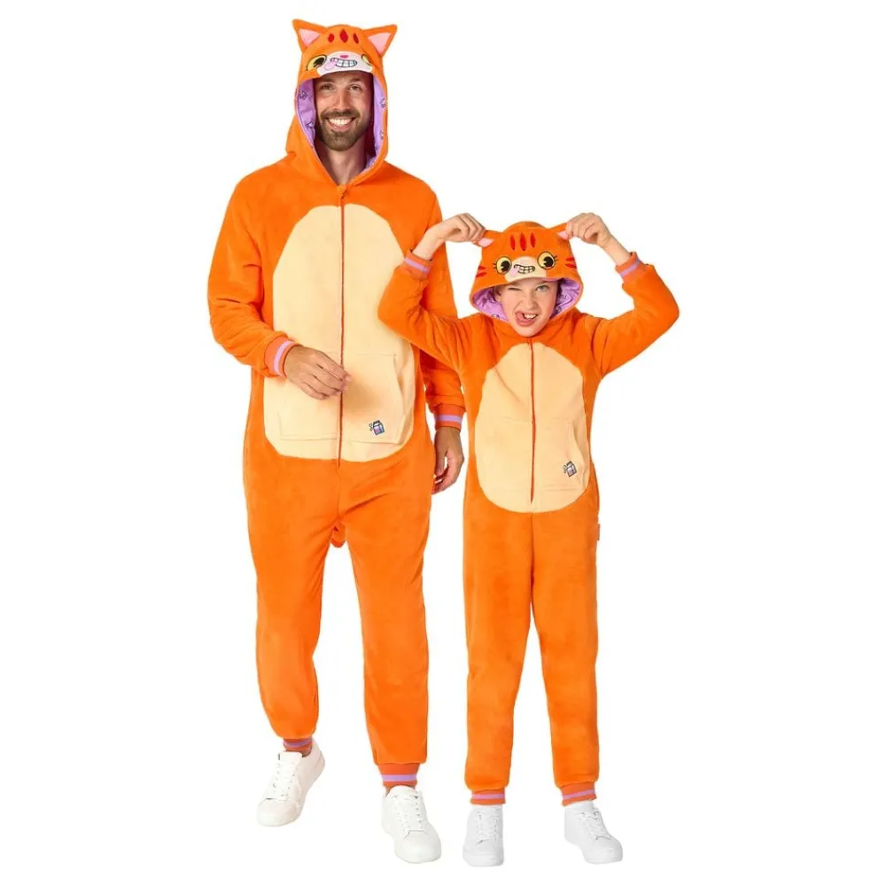 Oppo Merchandise Group B.V. OppoSuits Rød Kat Onesie - Tøj|Udklædningskostumer