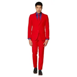 Oppo Merchandise Group B.V. OppoSuits Red Devil Jakkesæt - Tøj|Udklædningskostumer