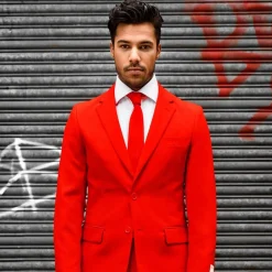 Oppo Merchandise Group B.V. OppoSuits Red Devil Jakkesæt - Tøj|Udklædningskostumer