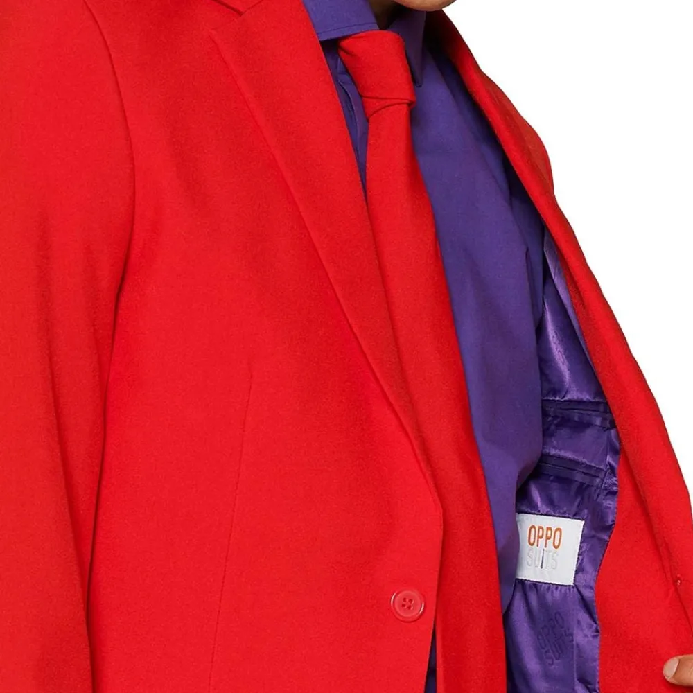 Oppo Merchandise Group B.V. OppoSuits Red Devil Jakkesæt - Tøj|Udklædningskostumer