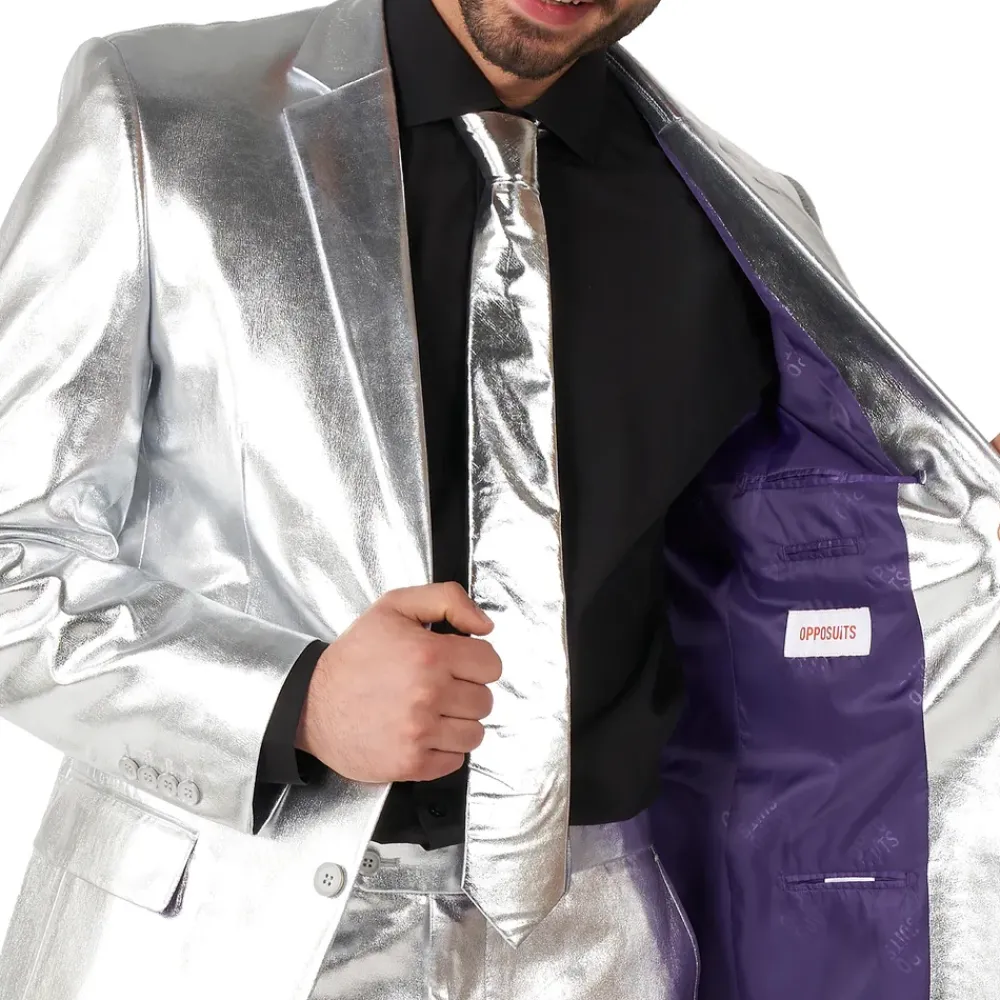 Clearance Oppo Merchandise Group B.V. OppoSuits Shiny Jakkesæt Sølv