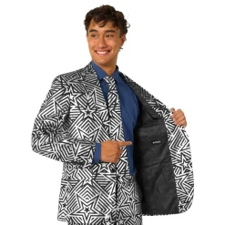 Oppo Merchandise Group B.V. OppoSuits Silver Geo Star Jakkesæt - Tøj|Udklædningskostumer