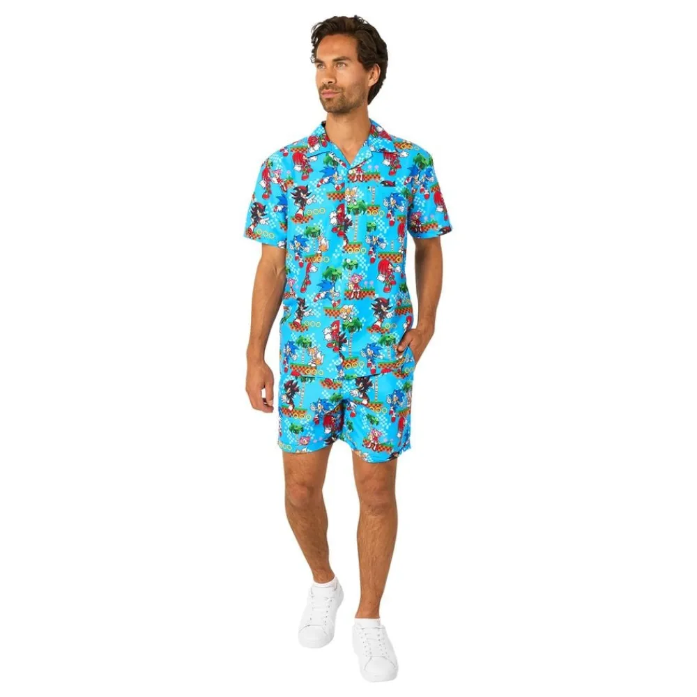 Online Oppo Merchandise Group B.V. OppoSuits Sonic™ Green Hill Shorts jakkesæt