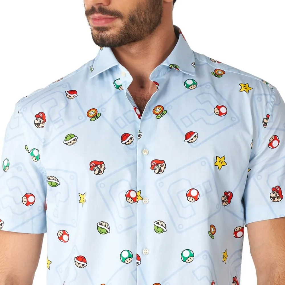 Oppo Merchandise Group B.V. OppoSuits Super Mario Skjorte - Tøj|Udklædningskostumer