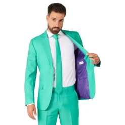 Oppo Merchandise Group B.V. OppoSuits Trendy Turquoise Jakkesæt - Tøj|Udklædningskostumer