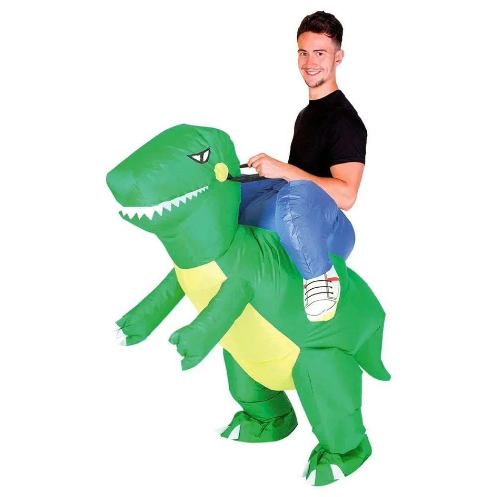 Original Cup SAS Oppusteligt Ridende Dinosaurie Kostume - Udklædningskostumer|Kostumetema