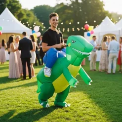 Original Cup SAS Oppusteligt Ridende Dinosaurie Kostume - Udklædningskostumer|Kostumetema