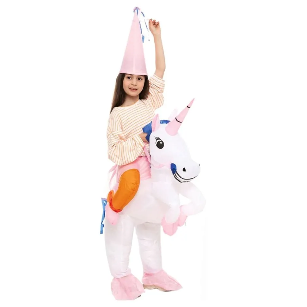Original Cup SAS Oppusteligt Ridende Unicorn Børnekostume - Udklædningskostumer|Kostumetema
