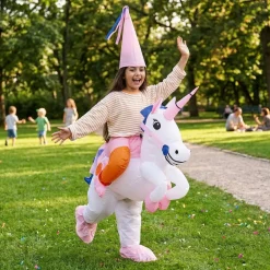 Original Cup SAS Oppusteligt Ridende Unicorn Børnekostume - Udklædningskostumer|Kostumetema