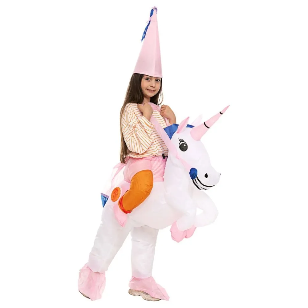 Original Cup SAS Oppusteligt Ridende Unicorn Børnekostume - Udklædningskostumer|Kostumetema