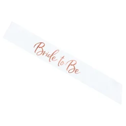 Sale PartyDeco sp. z o.o. Ordensbånd Bride To Be Hvid/Rosé