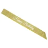 Three Sixty Degrees Ltd Ordensbånd Happy Birthday Guld Glitter