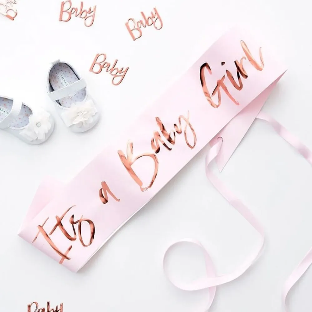 Best Ginger Ray Ltd Ordensbånd It´s A Baby Girl Lyserød/Roséguld