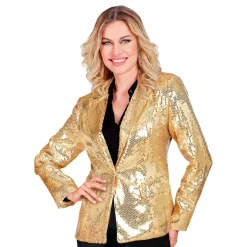 Discount Widmann S.r.l. Pailletblazer Dame Guld