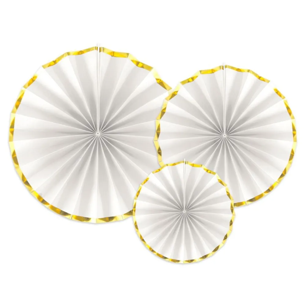 New PartyDeco sp. z o.o. Papirfjer Hvide/Guld