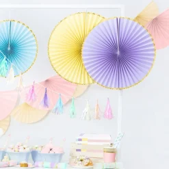 PartyDeco sp. z o.o. Papirvifter Lilla/Guld Pastel - Oppyntning