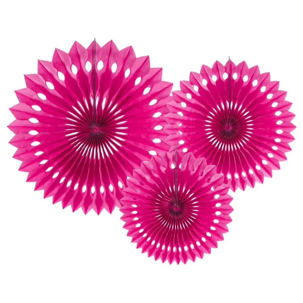 PartyDeco sp. z o.o. Papirvifter Mørkerosa - Oppyntning