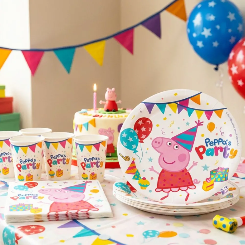 Santex Papkrus Gurli Gris™ Peppa’s Party - Borddækning