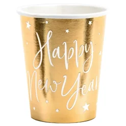 PartyDeco sp. z o.o. Papkrus Happy New Year Guld - Borddækning