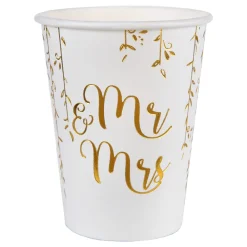 Santex Papkrus Mr & Mrs Hvid/Guld - Borddækning