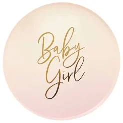 CG Global Products Ltd Paptallerkener Baby Girl Lyserød - Borddækning